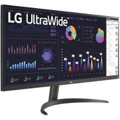 25 - 34" Datorskärm - LG 34WQ500-B 34" ultrabred 100 Hz 2560 x 1080 skärm med IPS-panel