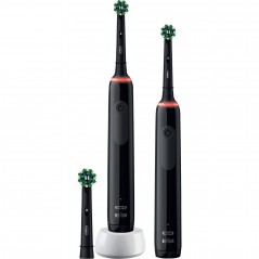 Eltandborste - Oral-B PRO 3 3900 svart eltandborste i två-pack