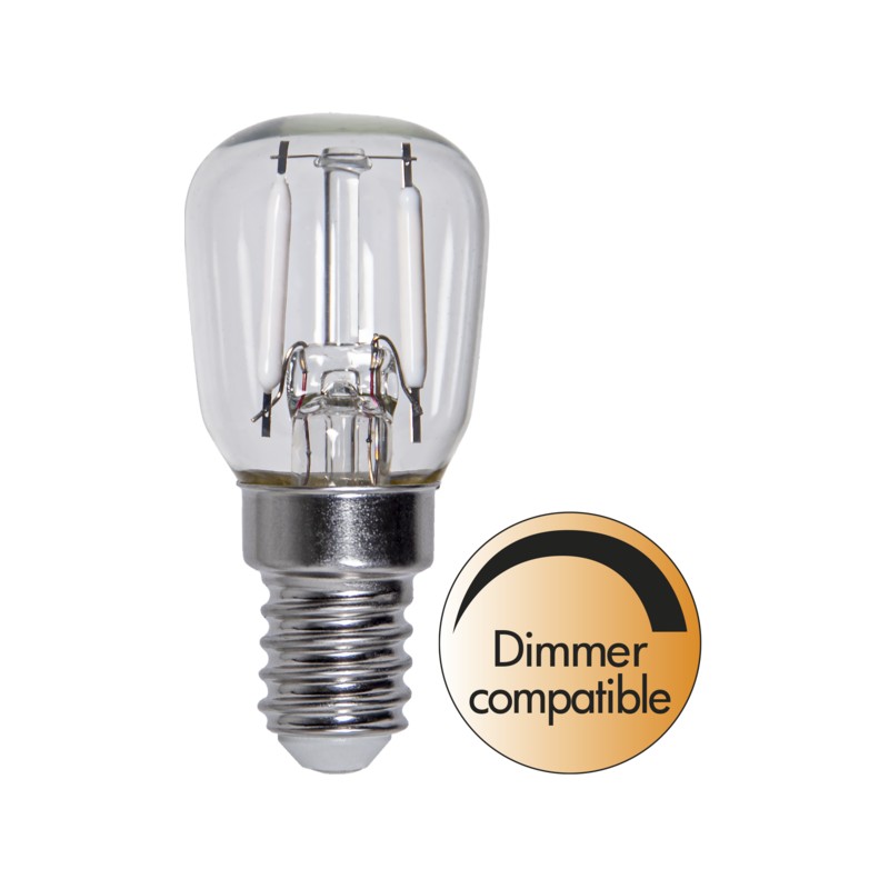 LED-lampa - Dimbar LED päronlampa sockel E14 ST26 CLEAR 1.6 Watt 110 lm (20W) till bla Flos Sarfatti