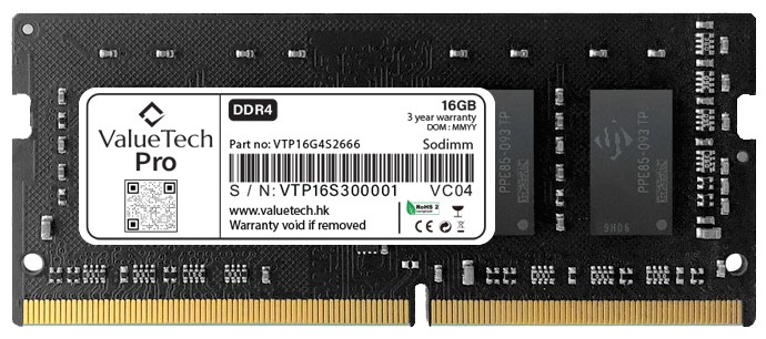 ValueTech Pro 16GB RAM-minne DDR4 SO-DIMM (2666MHz) till laptop