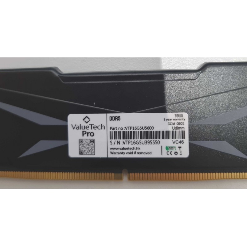 RAM-minnen - ValueTech Pro 16GB DDR5 5600MHz DIMM RAM-minne med kylfläns