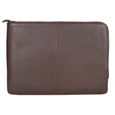 Buffalo handgjort laptopfodral i äkta läder upp till 13" Svart, Brun