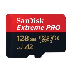 SanDisk Extreme Pro microSDXC 128GB 200MB/s (A2, V30, UHS-I U3, Class10) inkl. SDHC-adapter