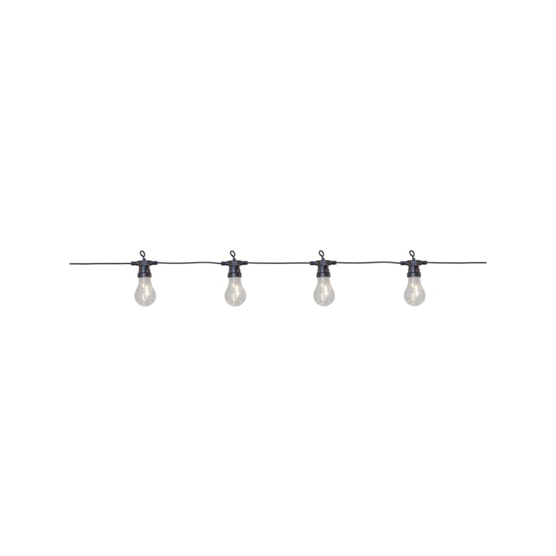 Ljusslingor - 8 meters ljusslinga med 20st LED-lampor i form av glödlampor (fyndvara)