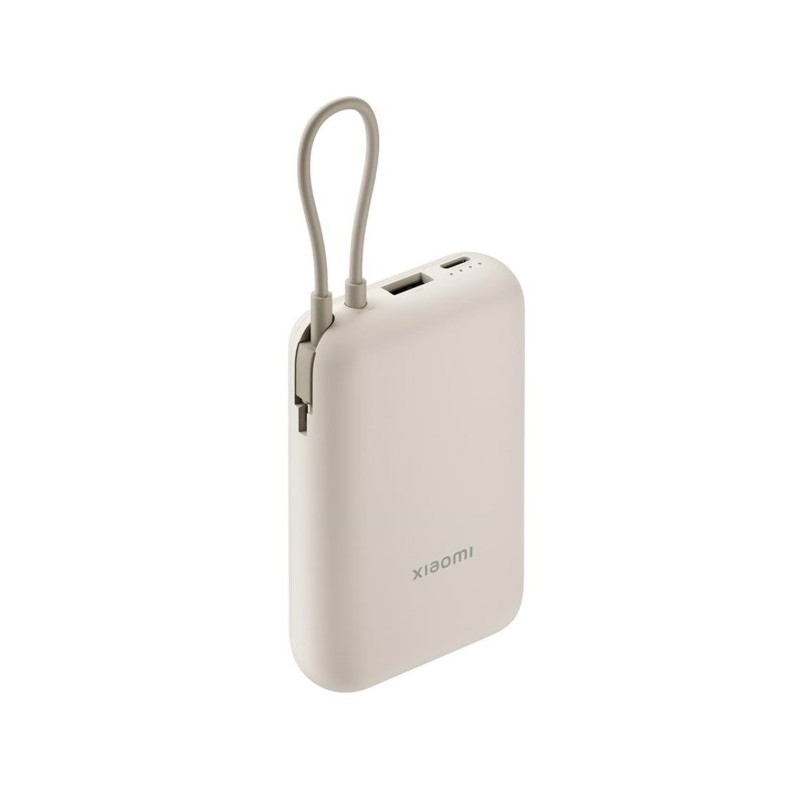 Portabla batterier - Xiaomi powerbank 10 000 mAh 22.5W med inbyggd USB-C-kabel