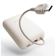 Portabla batterier - Xiaomi powerbank 10 000 mAh 22.5W med inbyggd USB-C-kabel