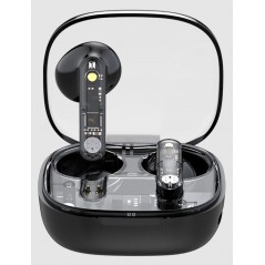 Bluetooth hörlurar - Streetz T150 True Wireless in-ear headset svart/transparent