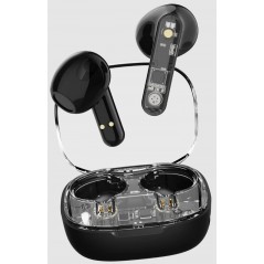 Bluetooth hörlurar - Streetz T150 True Wireless in-ear headset svart/transparent