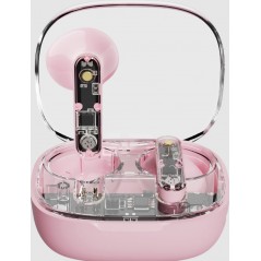 Bluetooth hörlurar - Streetz T150 True Wireless in-ear headset rosa/transparent