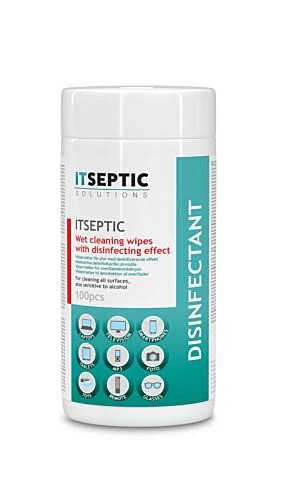 ITSeptic våtservetter för desinfektion av elektronik inkl. skärmrengöring 100-pack