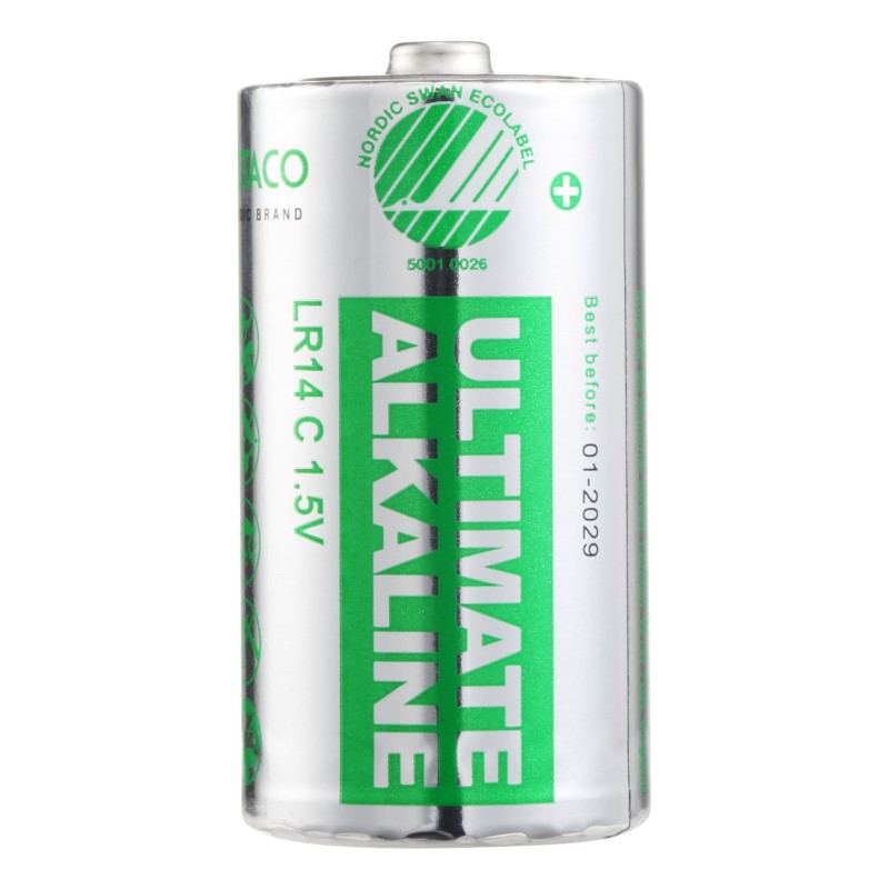 Batterier & batteritestare - Deltaco Ultimate Alkaline C-batterier LR14 10-pack