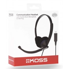 KOSS CS200 on-ear headset med mikrofon (USB)