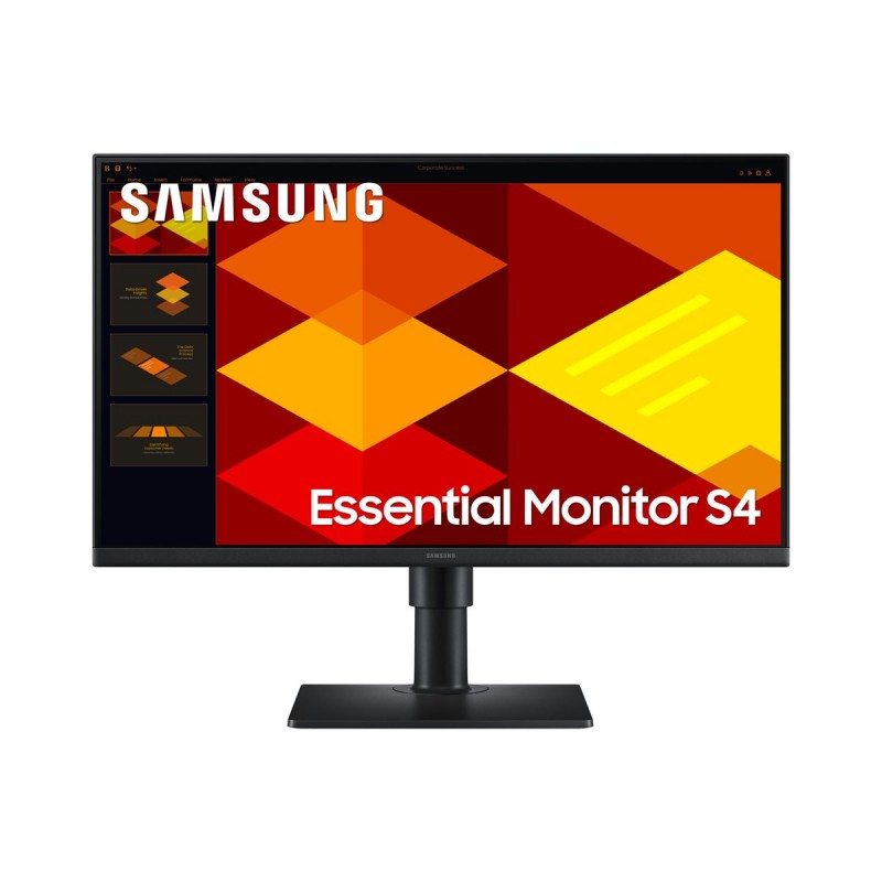 15 - 24" Datorskärm - Samsung S24D406GAU 24-tums Full HD IPS-skärm med ergonomisk fot (höj- & sänkbar) 100Hz högtalare