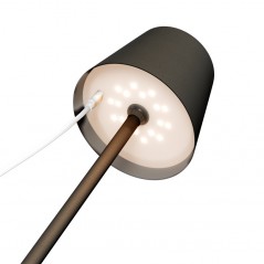 Utomhusbelysning - Laddningsbar varmvit bordslampa för inom- och utomhusbruk, dimbar (svart/vit)