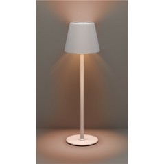 Utomhusbelysning - Laddningsbar varmvit bordslampa för inom- och utomhusbruk, dimbar (svart/vit)