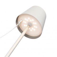 Utomhusbelysning - Laddningsbar varmvit bordslampa för inom- och utomhusbruk, dimbar (svart/vit)