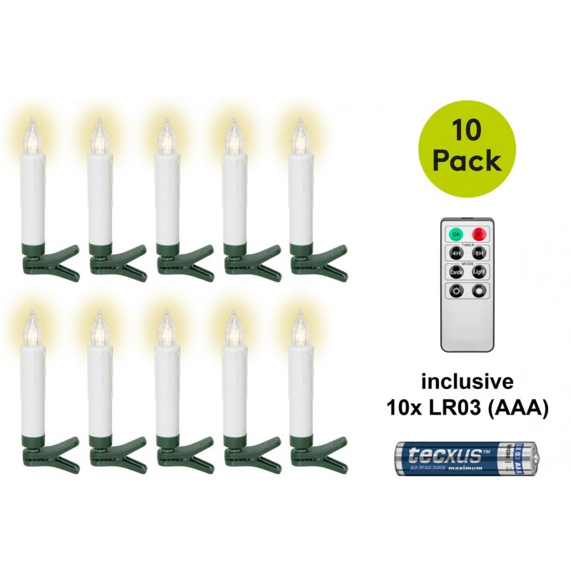 Julsaker och julpynt - Goobay trådlös julgransbelysning med 10st LED-lampor inkl batterier