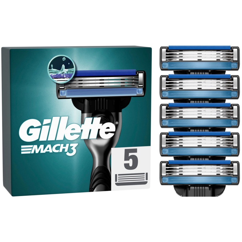 Personvård - Gillette Mach3 Rakblad Refill, 5st