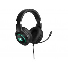 USB-gamingheadset till PC - Mission SG gamingheadset med USB-anslutning och RGB-belysning