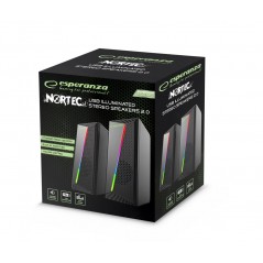 Datorhögtalare - Esperanza datorhögtalare med belysning och 3.5 mm + USB-ström