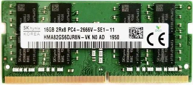 SK Hynix 16GB DDR4 2666 MHz SO-DIMM RAM-minne till laptop (new pull