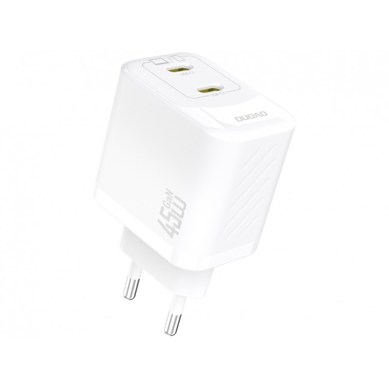 Väggladdare mobiltelefon - Dudao 45 Watt AC-adapter väggladdare med 2x USB-C