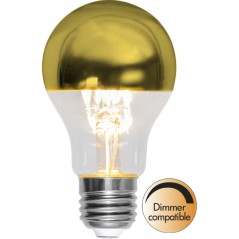 Dimbar LED-lampa sockel E27 A60 top coated gold (50 W)