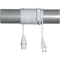 Lamphållare sockel E14 med knapp och 5 meters sladd till adventsstjärna