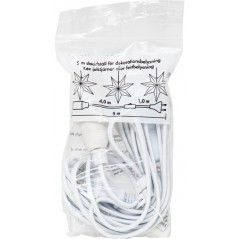 Julsaker och julpynt - Lamphållare sockel E14 med knapp och 5 meters sladd till adventsstjärna