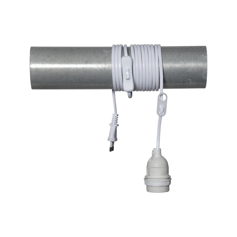 Julsaker och julpynt - Lamphållare sockel E27 med knapp och 3.5 meters sladd till adventsstjärna