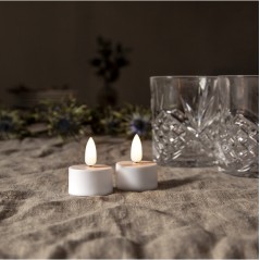 2st LED-värmeljus med varmvit låga och timer