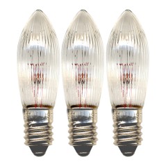 3-pack glödlampa sockel E10 för ljusstakar med 20st lampor