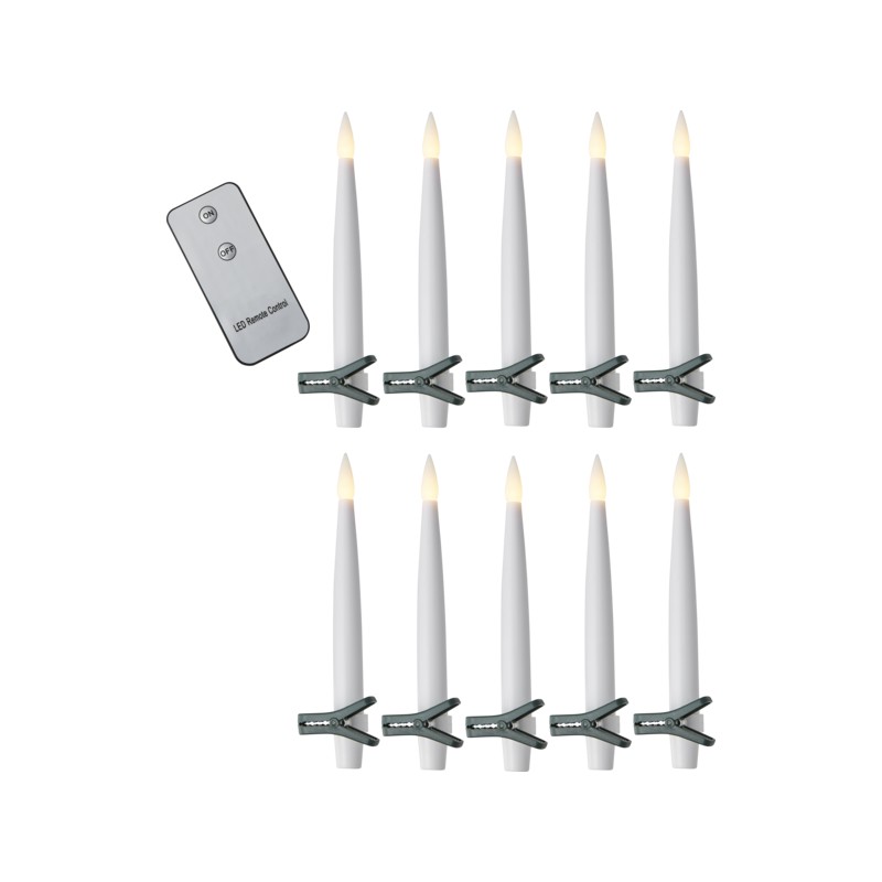 Julsaker och julpynt - Trådlös julgransbelysning med 10 LED-ljus och fjärrkontroll