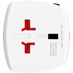 Resetillbehör - Skross reseadapter för anslutning till utländska eluttag i 220 länder