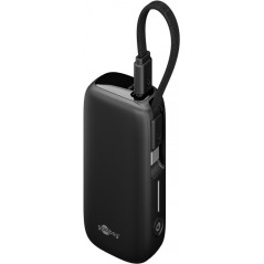 Goobay powerbank 5000 mAh 20W med USB-C-kabel och 1x USB-C, 1x USB