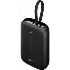 Goobay powerbank 10000 mAh 20W med inbyggd USB-C-kabel och 1x USB-C, 1x USB