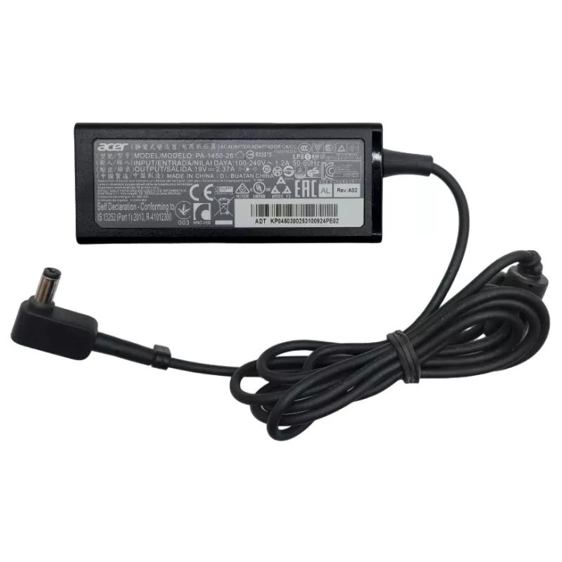 Datorladdare - Acer datorladdare 45W med 5.5 mm x 1.7 mm kontakt med strömkabel (beg)