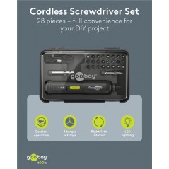 Borrmaskin & skruvdragare - Goobay batteridriven skruvdragare med 24 bits