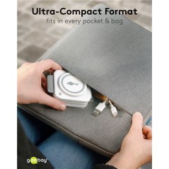 Trådlös laddare mobiltelefon - Goobay vikbar trådlös laddare 3-i-1 för t.ex. iPhone, Apple Watch och AirPods