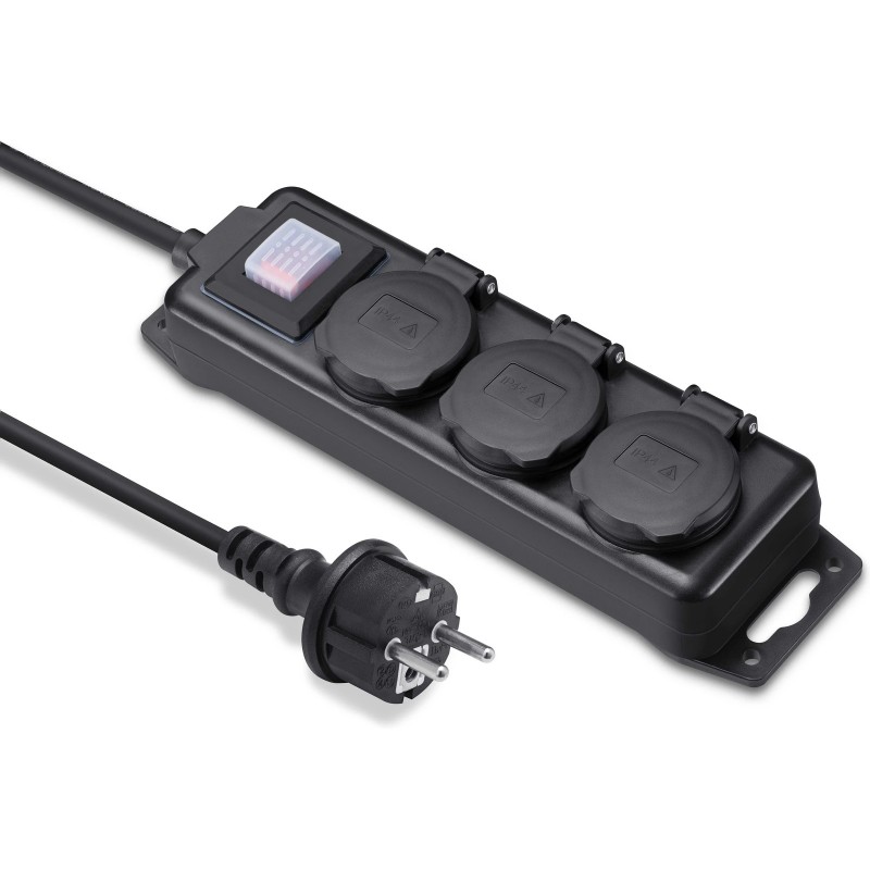 Grendosa - Andersson grenuttag med 3 uttag för utomhusbruk IP44