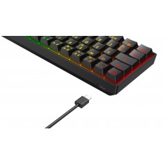 Bakgrundsbelyst tangentbord gaming - Deltaco superkompakt 60% mekaniskt gamingtangentbord med RGB-belysning