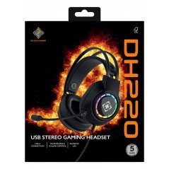 USB-gamingheadset till PC - Deltaco gamingheadset med USB-anslutning och RGB för PC/Mac/PS4/PS5