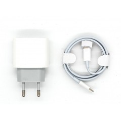 USB-C AC-adapter väggladdare 20W med 1M USB-C till Lightning-kabel