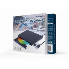 Gembird extern CD/DVD-brännare med USB-anslutning (USB 3.1 Gen 1) svart