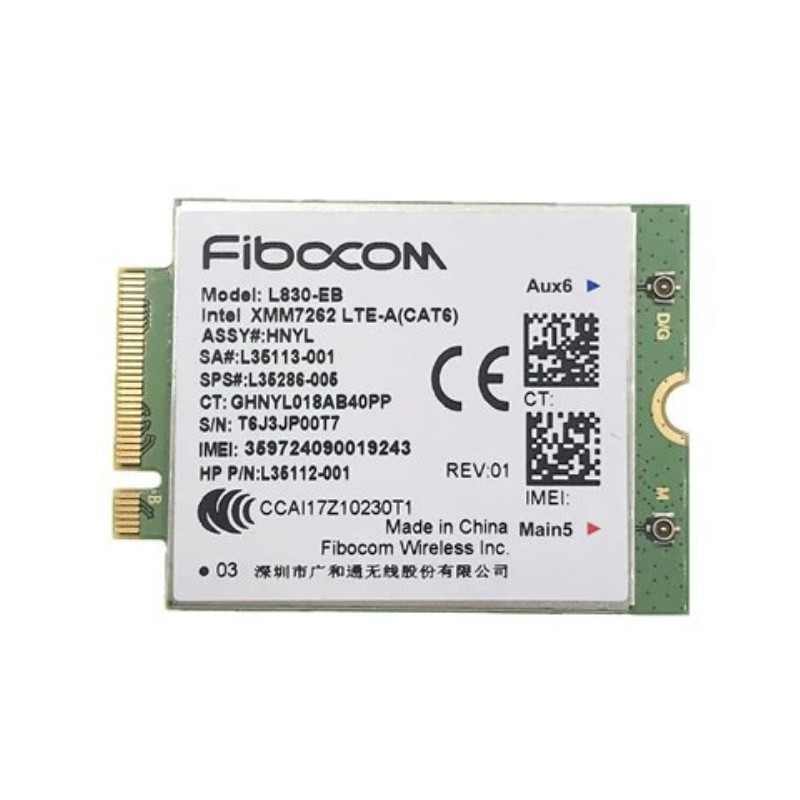 Övriga komponenter - Fibocom L830-EB LTE 4G-modem WWAN-kort till HP 830 G6, 840 G6, 430 G6, 640 G6 m.fl.