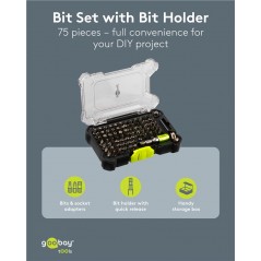 Skruvmejsel & mejselset - Goobay bitsset med 72 delar