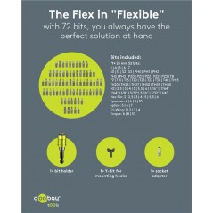 Skruvmejsel & mejselset - Goobay bitsset med 72 delar