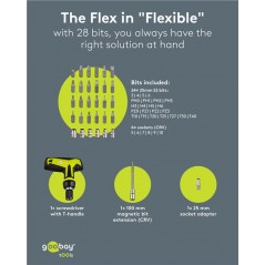 Skruvmejsel & mejselset - Goobay ergonomiskt skruvmejselset och bitsset med 30 delar