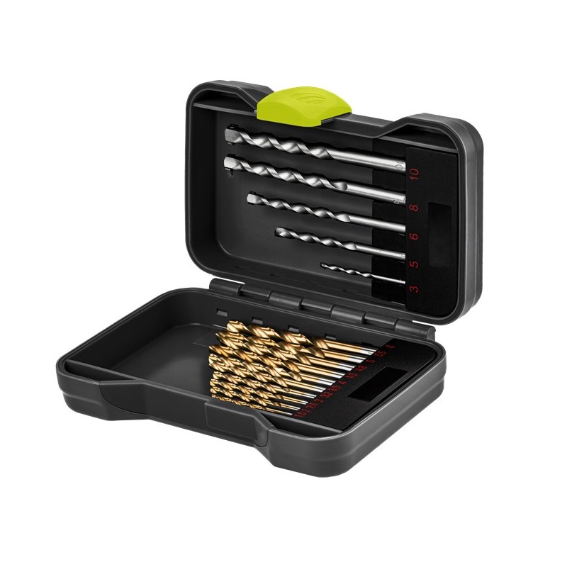 Borrmaskin & skruvdragare - Goobay borrset med 17 delar för metall, betong och sten