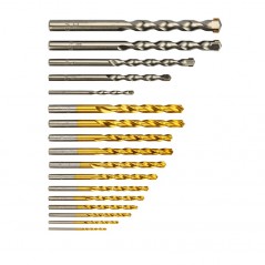 Borrmaskin & skruvdragare - Goobay borrset med 17 delar för metall, betong och sten